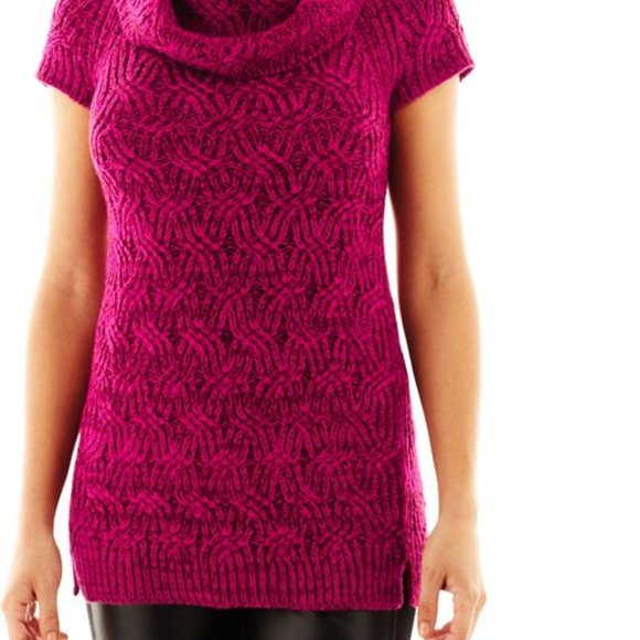 Worthington Rose Cowl Neck Tunic Sweater - Size Small - Picture 2 of 10